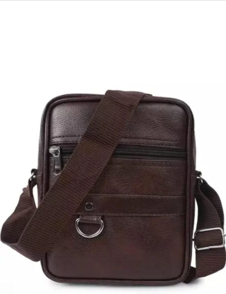 Men's Dark Brown Crossbody Sling Bag